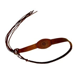 Express Y2K Genuine Leather Brown Women's Belt Sz M